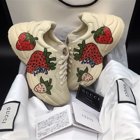 gucci berry sneakers|gucci strawberry shoes.